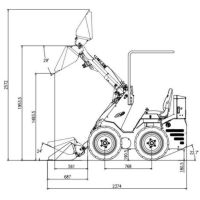 Kompaktlader hydraulisch 12 PS luftgekühlt - Diesel Hof