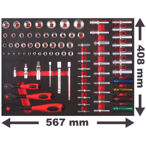 RETTER RTN-1341C Einlage / Socket 80 Teile Carbon Edition