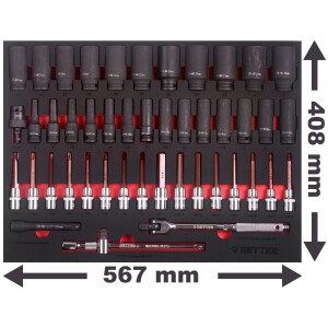 RETTER RTN-1350 Einlage / Schlagnuss Satz 45 Teile