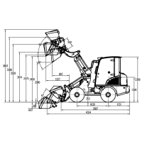 Diesel Hoflader 2.7 T - Teleskoplader 1500 kg Hubkraft | OX1