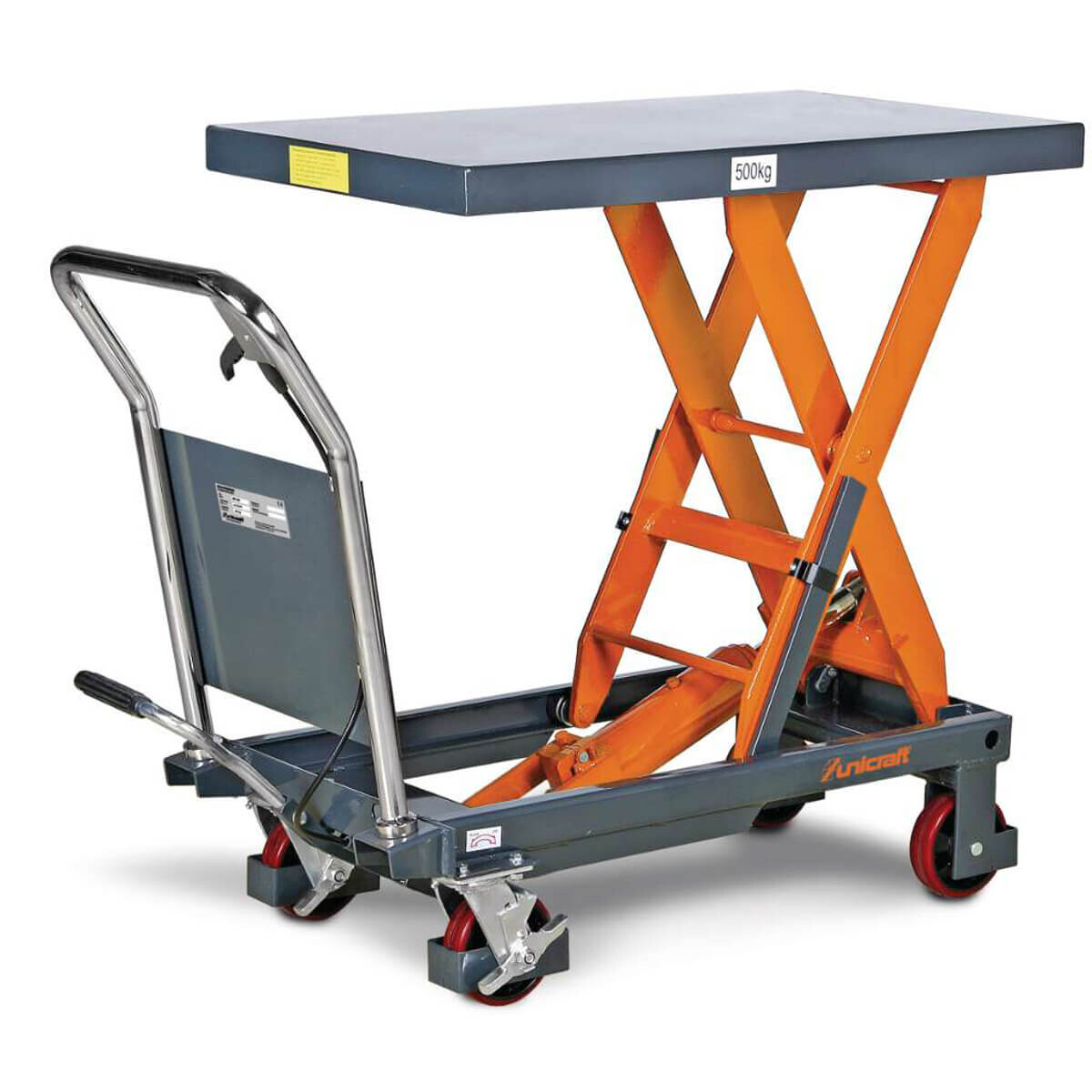 Montageständer Motorrad HOMCOM Motorradheber 500 Kg Belastbar Motorradhebebühne 135-390 Mm Höhenverstellbar Stahl Orange Rangierhilfe Motorrad