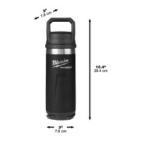 PACKOUT Isolierflasche  700 ml mit Schraubdeckel, schwarz M