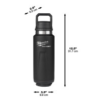 PACKOUT Isolierflasche  1065 ml mit Schraubdeckel, schwarz 