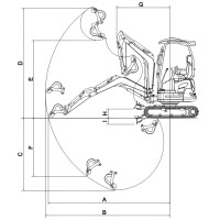 Rhinoceros XN18L Diesel Minibagger - Kubota Motor 16 PS 3