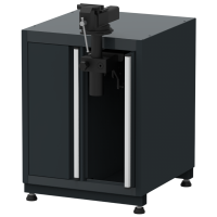 Werkbank-Unterbauschrank mit Schraubstoc slider