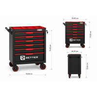 RETTER R1 Werkzeugwagen 27" mit 6 Schubladen & 207-