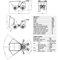 XN500E Elektro-Allrad-Dumper 3kW, 500kg, Lithium-Akku, 4WD u