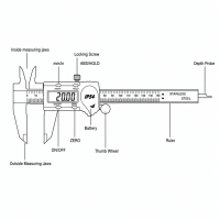 Digitaler Messschieber 6 Zoll (150 mm) – IP54, wasserr