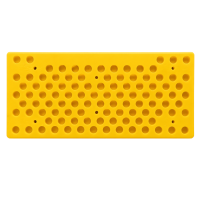 Gummiauflage Gelb 41,9 x 19 x 3cm