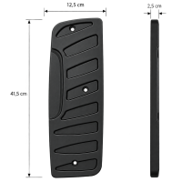 Gummiauflage Schwarz 41,5 x 12,5 x 2,5cm