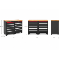 RETTER Werkstatt-Schrankkombination 1422 x 507 x 958 mm mit 