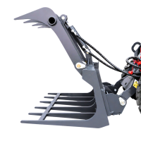 Holzgreifer hydraulisch für Kompaktlader - AGROX Hoflad