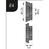 Typ E4, Ø 126 x 65 x 50 mm, Biege gallery