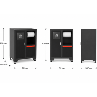 Mülleimer mit Papierhalter Modul für Schranksystem